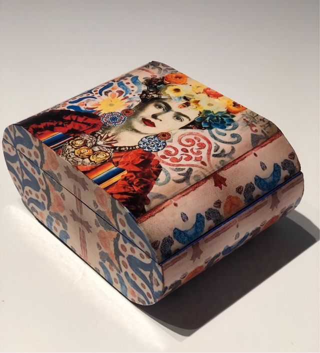 Caja joyero/almacenaje madera diseño Frida Kahlo.