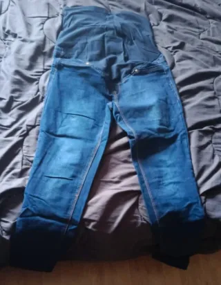 Pantalón vaquero premamá azul