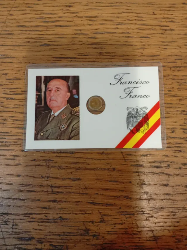Tarjeta Conmemorativa Francisco Franco con Moneda