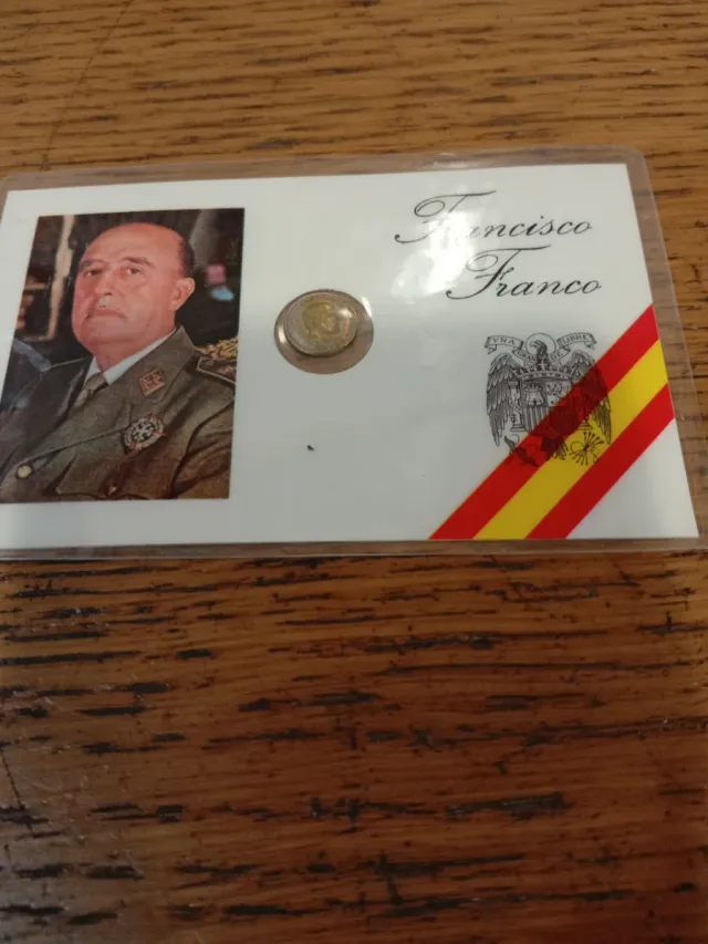 Tarjeta Conmemorativa Francisco Franco con Moneda