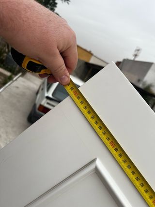 Puerta madera lacada blanco con cristal