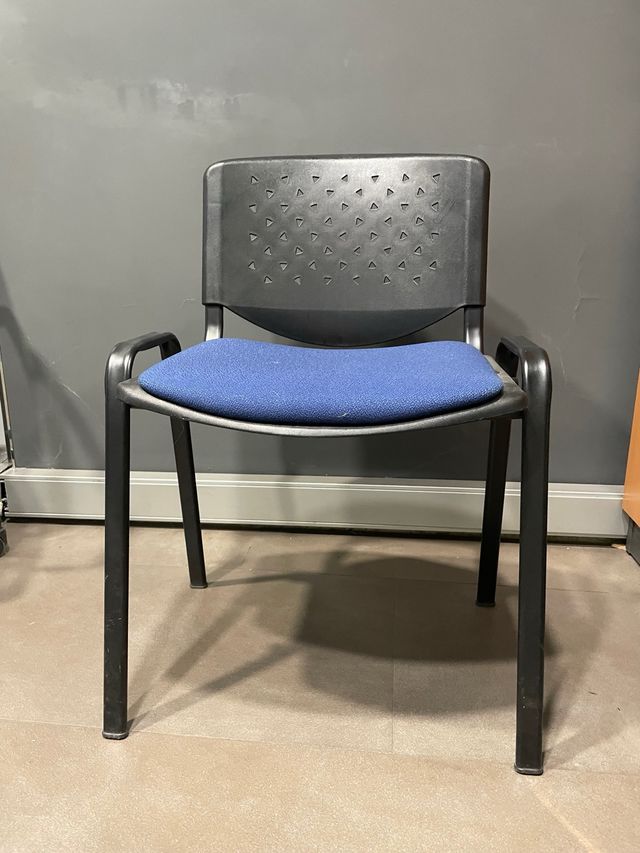 Sillas confidente azul y negro (2)