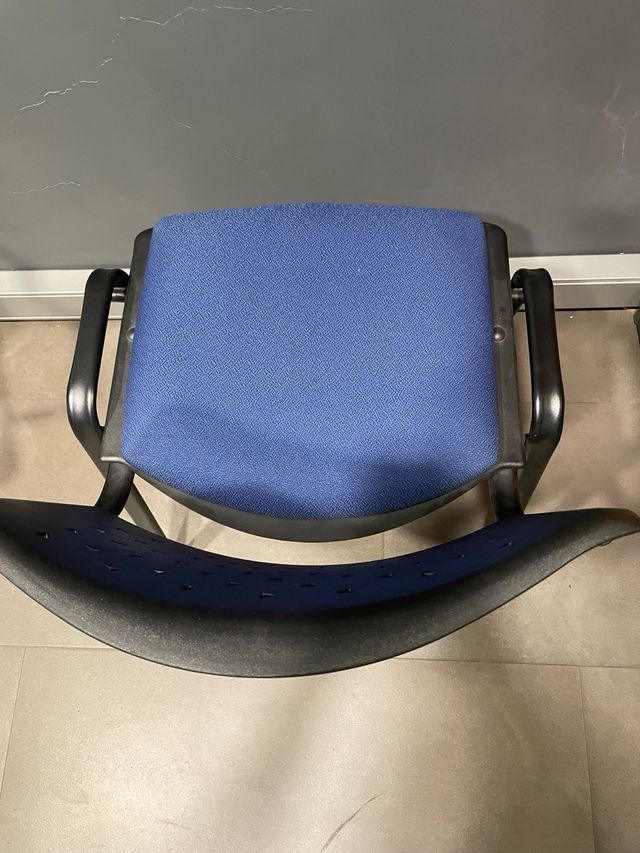 Sillas confidente azul y negro (2)