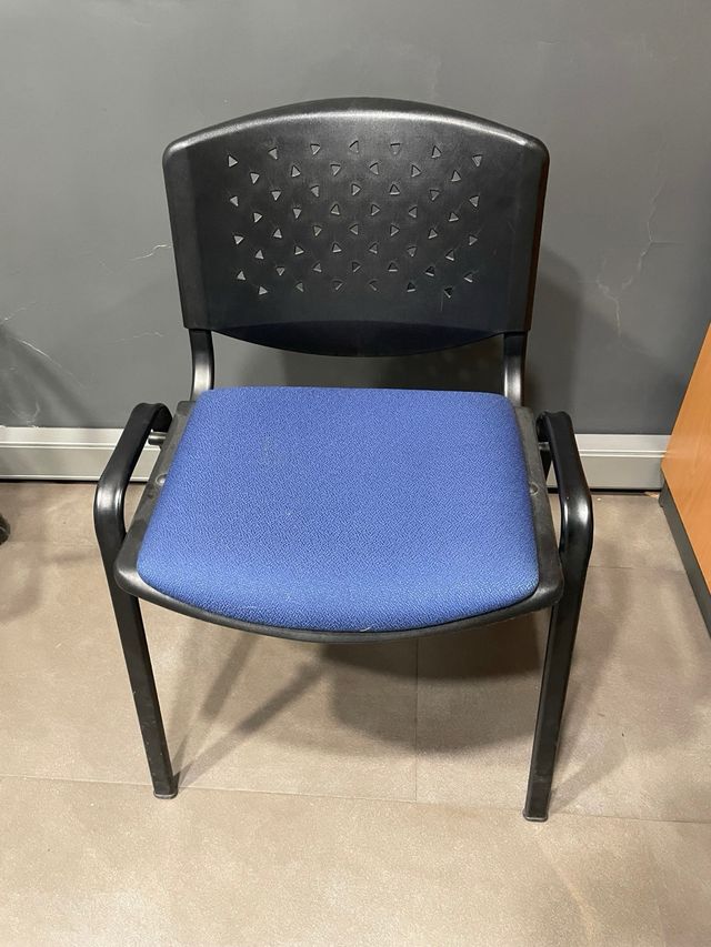 Sillas confidente azul y negro (2)