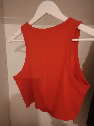 Camiseta sin mangas H&M Talla L Roja