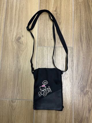 Borsa di Hello Kitty nera a tracolla regolabile