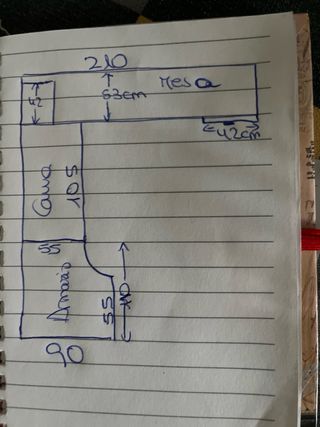 Dormitorio completo con cama abatible
