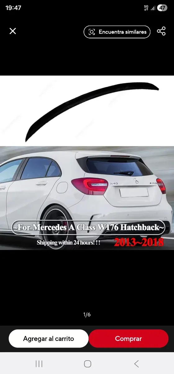 Alerón Trasero Mercedes Clase A W176