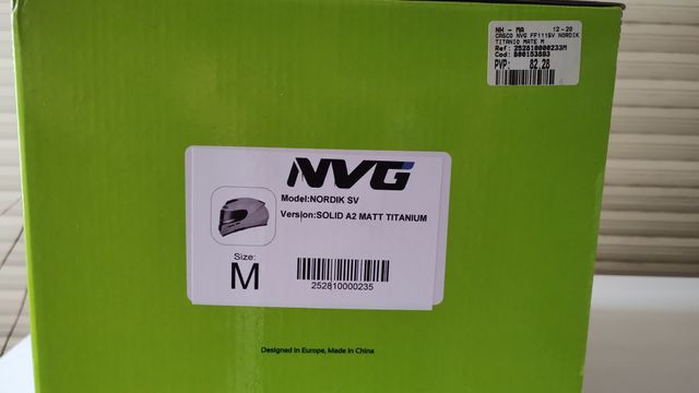 Casco Moto NVG Nordik SV Titanio Mate Talla M