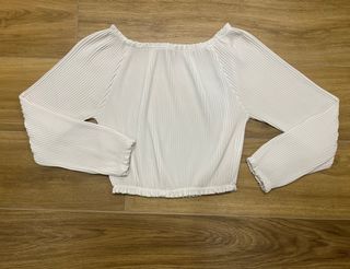 Camicia DANI bianca manica lunga arricciata