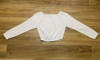 Camicia DANI bianca manica lunga arricciata