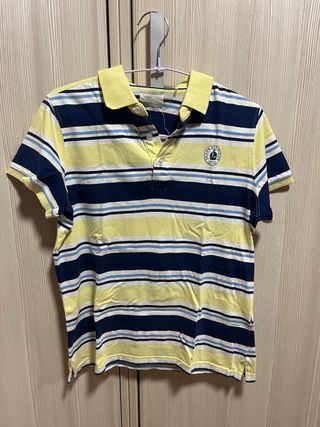 Polo niño rayas amarillo y azul talla 13-14