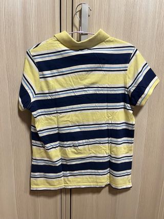 Polo niño rayas amarillo y azul talla 13-14