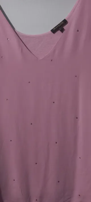 Blusa sin mangas rosa Massimo Dutti