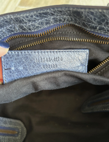 Borsa Balenciaga Pelle Blu Grigio