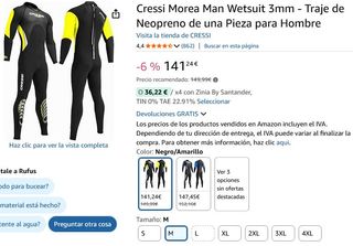 A ESTRENAR Traje Neopreno Cressi Morea Man 3mm M/3