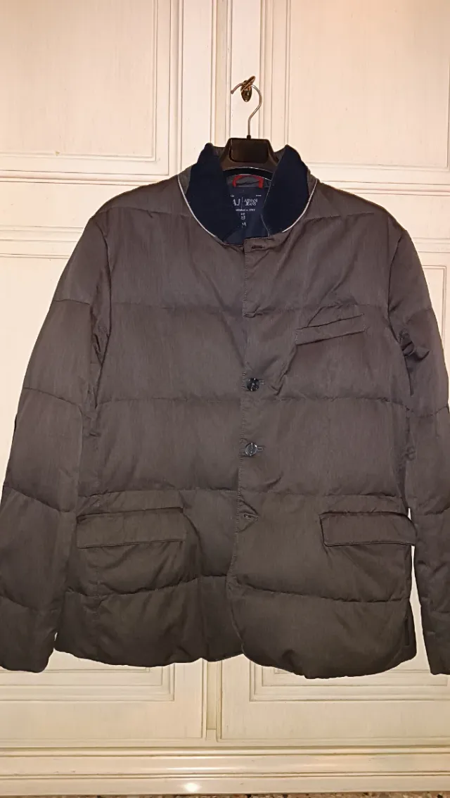 Giacca Armani Jeans Uomo Grigia Taglia XXL
