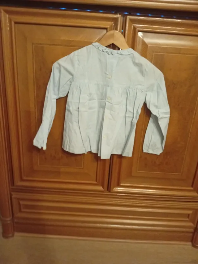 Camisa Gocco Celeste Bordada