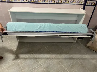 Cama abatible horizontal blanca con o sin colchon