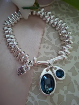 Bracciale Uno de 50 con cristalli blu
