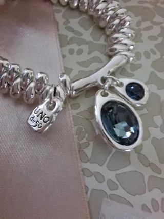 Bracciale Uno de 50 con cristalli blu