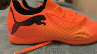 Zapatillas fútbol sala Puma Naranja/Negro