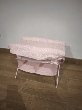 Cuna Cambiador Muñecas Rosa