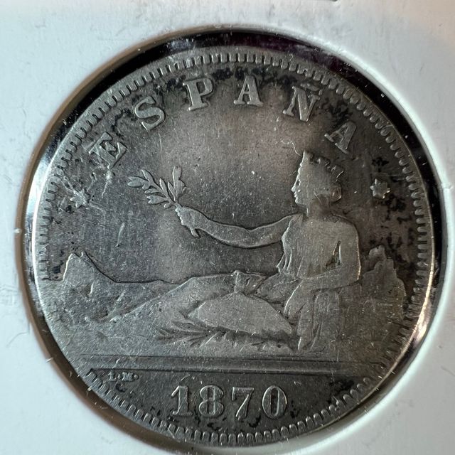 Moneda 2 Pesetas 1870 España Gobierno Provisional