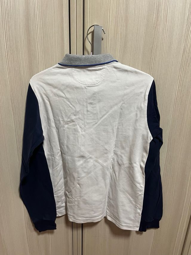 Polo Hackett London niño gris y azul talla 13-14