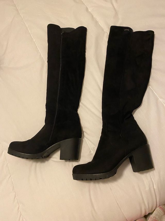 Botas altas negras tacón plataforma