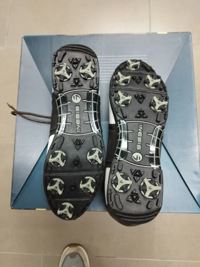 Zapatos de Golf Nuevos Blanco y Marrón