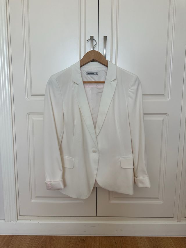 Blazer Stradivarius Blanca