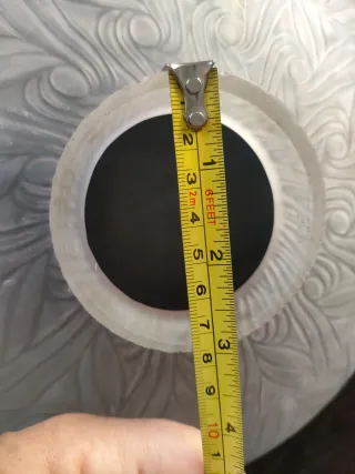 Base de lámpara antigua de cristal