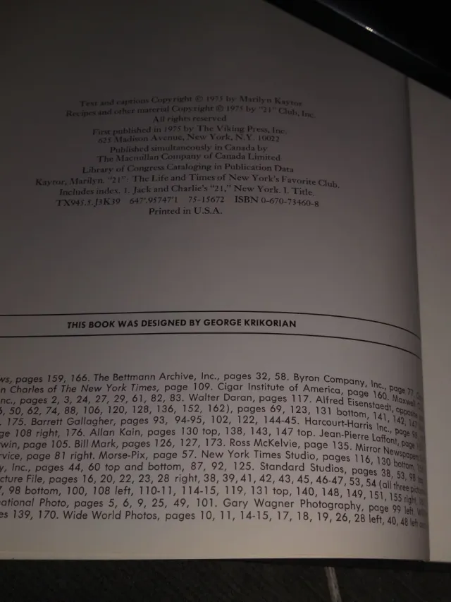 Club 21 New York 1975