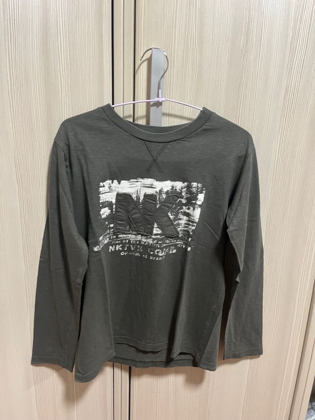 Camiseta manga larga NKTVK verde talla 12 años