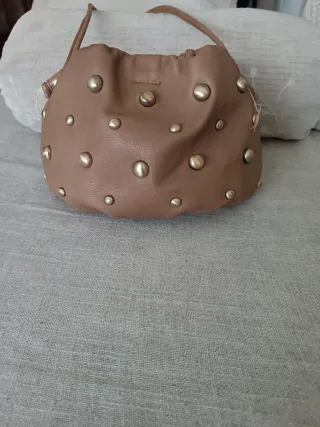 Bolso marron Salvador Bachiller Piel Tachuelas