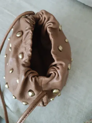 Bolso marron Salvador Bachiller Piel Tachuelas