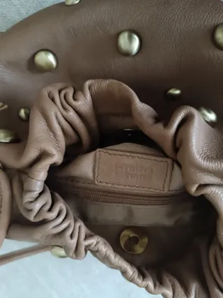 Bolso marron Salvador Bachiller Piel Tachuelas