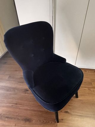 Poltrona velluto blu