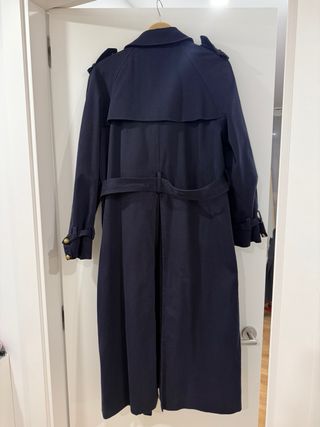 Trench Massimo Dutti Azul Mujer