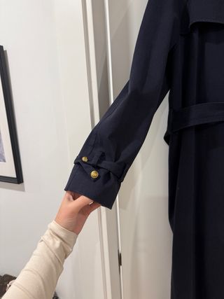 Trench Massimo Dutti Azul Mujer