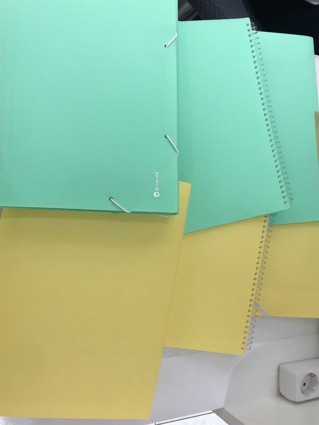 Carpetas de trabajo/estudio (varios colores)