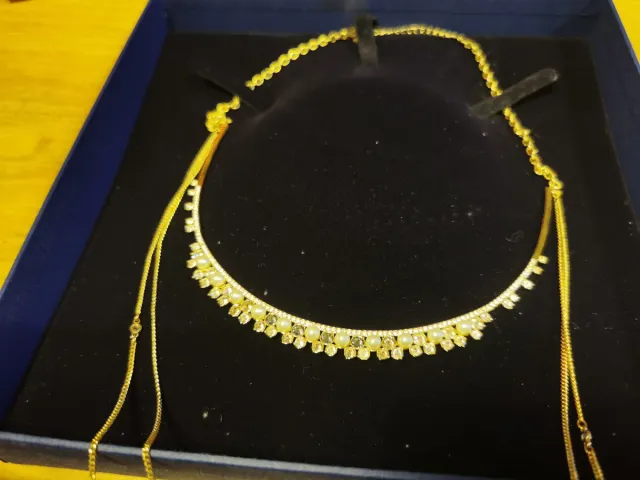 Collar Swarovski Dorado