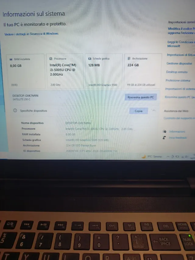 Toshiba Satellite PC Portatile