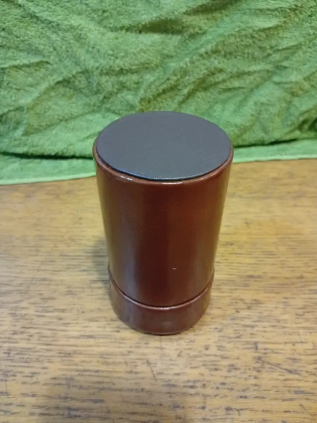 Estuche de puros marrón de piel