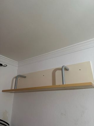 Estantería madera y metal beige