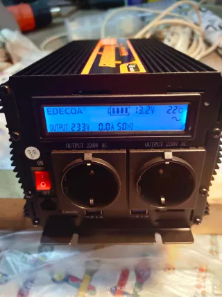 Inversor Edecoa 12V 1000W/2000W con display.