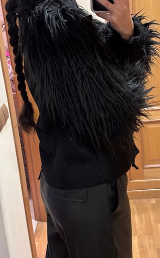 Chaqueta negra pelo