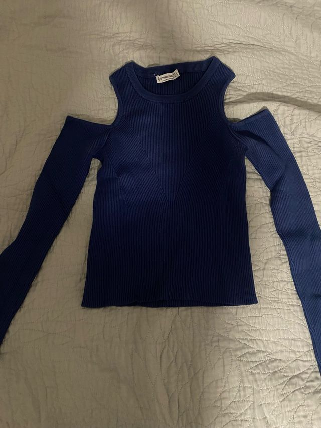 Top Stradivarius Azul Marino Talla XS