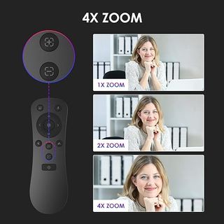 Webcam 4K UHD con micrófonos y control remoto